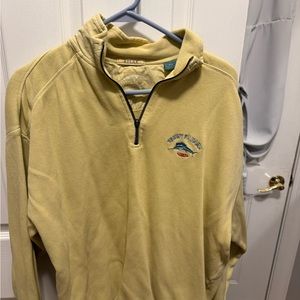 Tommy Bahama Yellow Zip Up Sweater
